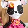 białe misiu panda (dziewczynka 41 cm zestaw ubranek roczek urodziny