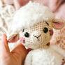Owieczka maskotka, na szydełku, owca dzieci, przytulanka, zabawka prezent dla dziewczynki