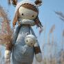 handmade maskotki piękna szydełkowa lala z bobaskiem na prezent