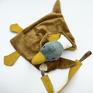 Bett For Babies szmatka przytulanka kaczka dla niemowląt z zawieszką do maskotki minky