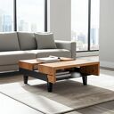 BOA Stolik rozsuwany dębowy kawowy drewniany lity do salonu