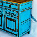 Komoda z wzorami - kolorowa shabby chic z oryginalnymi uchwytami