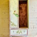 Szafa Prowansalska Shabby Chic - Ręcznie Malowana Unikat z Kwiatami (Wysyłka)