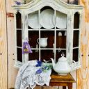 Wisząca witryna shabby chic, styl prowansalski, oszklona