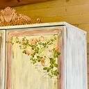 Szafa Prowansalska Shabby Chic - Ręcznie Malowana Unikat z Kwiatami (Wysyłka)
