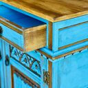 Komoda z wzorami - kolorowa shabby chic z oryginalnymi uchwytami