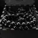 Męska podwójna bransoletka z kamieniami onyksu