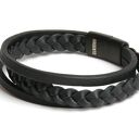 Męska pleciona bransoletka skórzana ArgentoMen