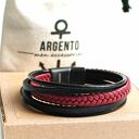 Męska bransoletka z rzemieniem plecionym