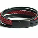 Męska bransoletka z rzemieniem plecionym