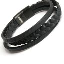 Męska pleciona bransoletka skórzana ArgentoMen