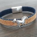 Bransoletka magnetoos cork i jeans horse