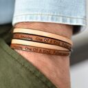 Bransoletka męska hombree double motto steel brown