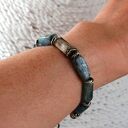 kyanit - surowa bransoleta unisex