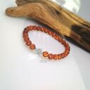 Męska bransoletka z bursztynem