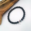 Męska matowy czarny bursztyn