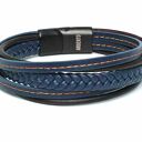 Bransoletka męska skórzana