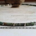 Turkus afrykański - męski naszyjnik handmade ze srebrem 925