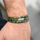 Bransoletka skórzana Magnetoos Triple Military - moro i zapięcie magnetyczne