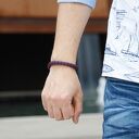 Bransoletka męska z liny żeglarskiej z kotwicą i zapięciem magnetycznym