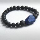 Lux. Męska bransoletka: lapis lazuli & lawa