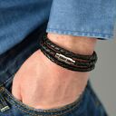 Bransoletka męska hombree tresse czarna