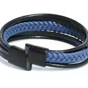 Bransoletka męska skórzana Argento