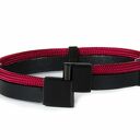 Męska bransoletka paracord z rzemieniem