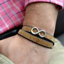 Bransoletka korek jeans joyee cork infinity