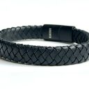 Klasyczna pleciona skórzana męska bransoletka od ArgentoMen