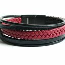 Męska bransoletka z rzemieniem plecionym