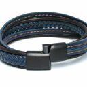 Bransoletka męska skórzana