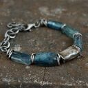 kyanit - surowa bransoleta unisex