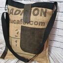 Torba z worka po kawie i skóry - Unikat