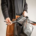 Skórzana torba podróżna torba lekarska torba na dokumenty ręcznie wykonana