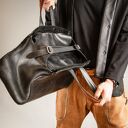 Skórzana torba podróżna torba lekarska torba na dokumenty ręcznie wykonana