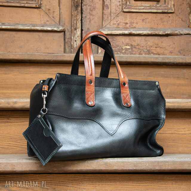 Skórzana torba podróżna torba lekarska torba na dokumenty ręcznie wykonana