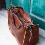 kuferek ręcznie robiona z łańcuchami od Ladybuq Art Studio stylowa torba do biura