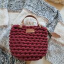 Torebka listonoszka Boho Wabe Bag MINI - burgundowa (czerwone wino) z sznurka