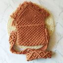 Makramowa mini torebka na lato w boho stylu, ręcznie robiona