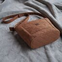 brązowa mini torebka