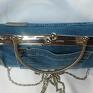 niebieskie mini torebka stylowa z jeansu recyklingjeansu