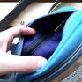 niebieskie torebka na telefon błękitna saszetka mini damska