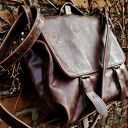 SROGI BARON duża torba męska UNISEX skóra naturalna kasztan UCHWYT LAPTOP