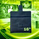 Granatowa torba skórzana na laptopa 16 cali