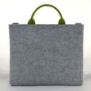 Szaro-zielona filcowa torba na laptopa