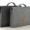 Duża Torba Na Laptopa 15'6" - teczka szara