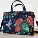 Torba na laptop - maki i kolorowe kolibry