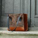 Duża torebka na ramię od Ladybuq, świetna skórzana wielofunkcyjna torba do biura lub na zakupy