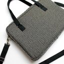 Torba na laptop - tkanina w jodełkę grey